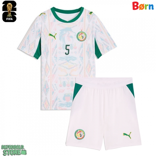 Senegal Idrissa Gueye #5 Replika Babytøj Hjemmebanesæt Børn VM 2026 Kortærmet (+ Korte bukser)